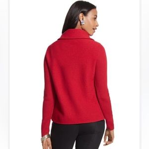 Chico’s 3 Red Cowl Neck Sweater = Plus Size 16